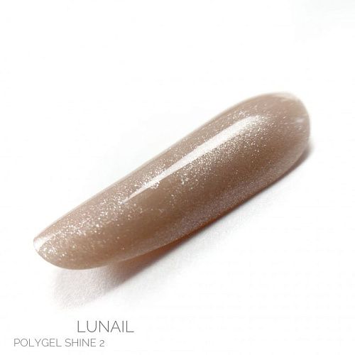 Polygel Lunail - камуфлирующий молочно-розовый SHINE 2, 30 мл