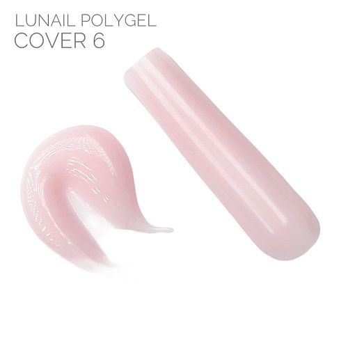 Polygel Lunail - камуфлирующий пудрово-розовый COVER 6, 30 мл