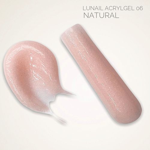 Acrygel Lunail - &quot;Natural&quot; светло-бежевый с шиммером &quot;06&quot;, 30 мл