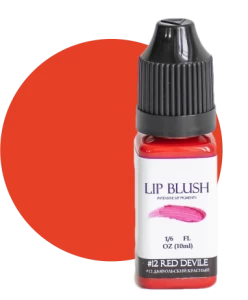 LIP BLUSH Пигмент для губ №12 Red devile  (Дьявольский красный), 10 мл