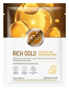 ENOUGH Маска тканевая с золотом Rich Gold Intensive Pro Nourishing Mask, 25 г