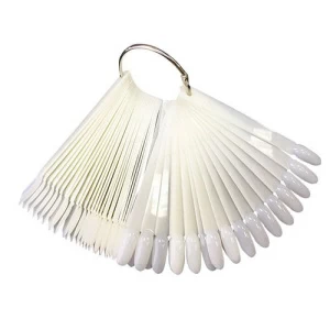 Палитра-веер на кольце Овал белая , 50 шт