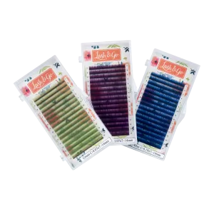Цветные ресницы Lash&Go микс 0,10/D/7-14 mm &quot;Фиолетовый&quot; (16 линий)
