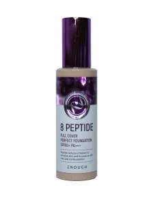 ENOUGH Тональный крем с пептидами 8 Peptide Full Cover Perfect Foundation (тон 21), 100 мл