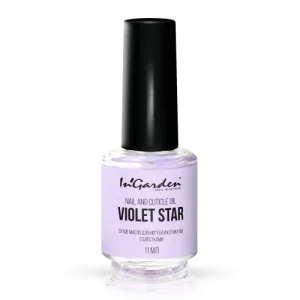 Сухое масло для ногтей и кутикулы с блестками Ingarden Nail And Cuticle Oil Violet Star, 11 мл