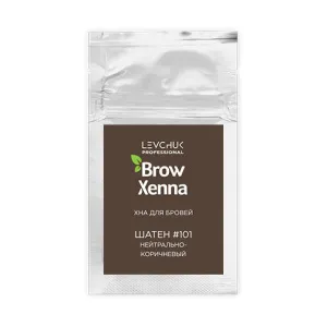 Хна для бровей BrowHenna Шатен #101, нейтрально-коричневый, (саше-рефилл), 6 гр