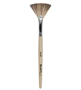 ROUBLOFF Кисть веерная имитация мангуста для масок №10