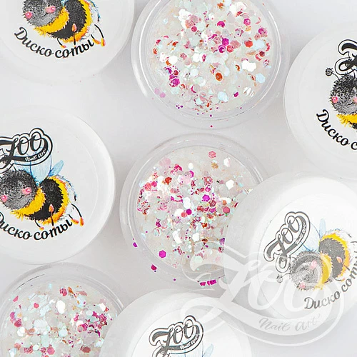 1345 Шестигранники микс "Диско соты", 2 гр