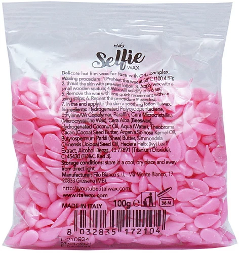 ITALWAX Воск горячий (пленочный) Selfie гранулы, 100 гр