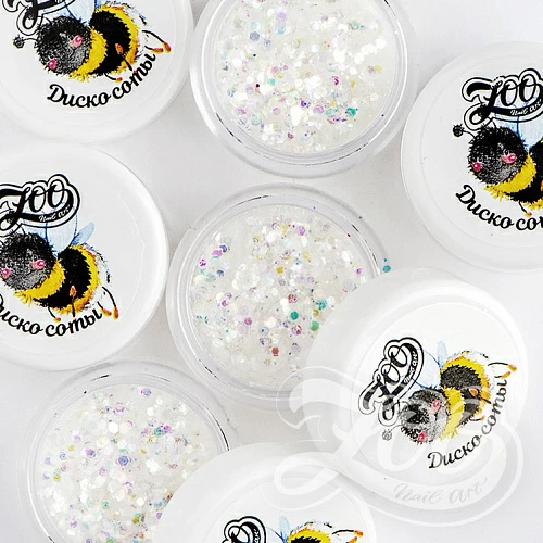 1332 Шестигранники микс "Диско соты", 2 гр