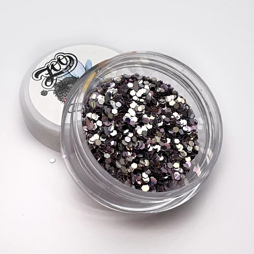 1722 Шестигранники микс "Диско соты", 2 гр розовый