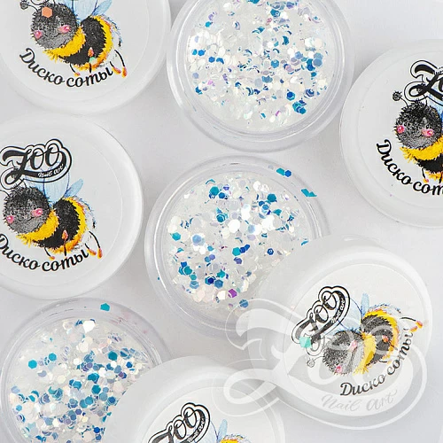 1346 Шестигранники микс "Диско соты", 2 гр