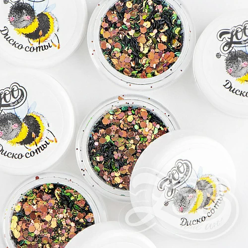 1333 Шестигранники микс "Диско соты", 2 гр