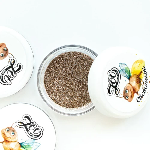 1603 Светоотражающий глиттер "Светлячок" , 1 гр золотой